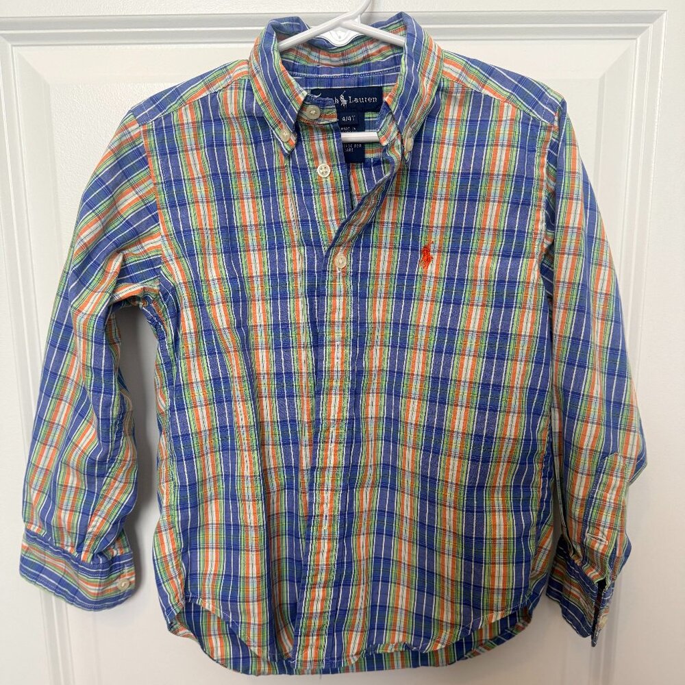 Boys Polo Ralph Lauren Long Sleeved Button Down 4T